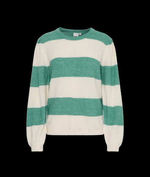 Dusty LS Stripe Knit Beryl Green - Multi