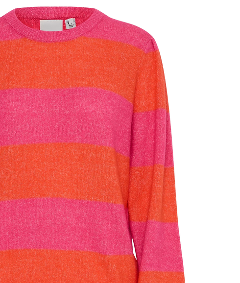 Dusty LS Stripe Knit Pink Yarrow - Multi