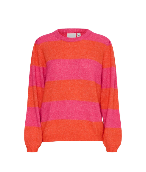 Dusty LS Stripe Knit Pink Yarrow - Multi