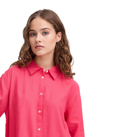 Linno Linen Shirt - Geranium
