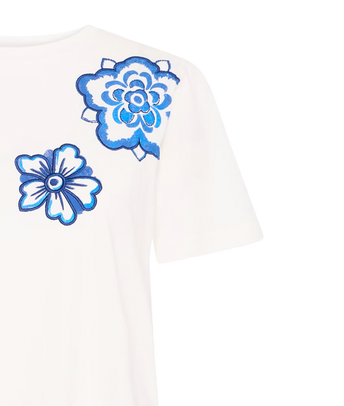 Majou Flower T-Shirt - Cloud Dancer