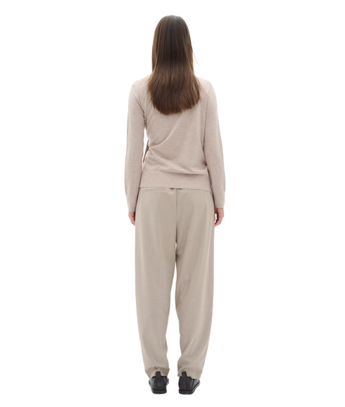 Udelia Tie Waist Pullover - Beige