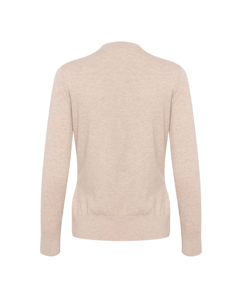 Udelia Tie Waist Pullover - Beige