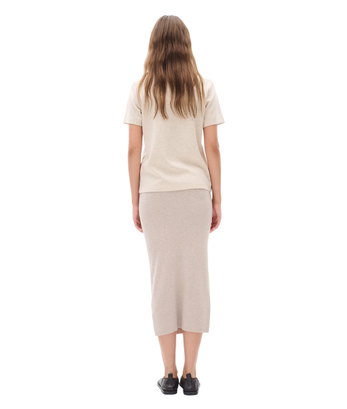 Udelia Rib Skirt - Beige