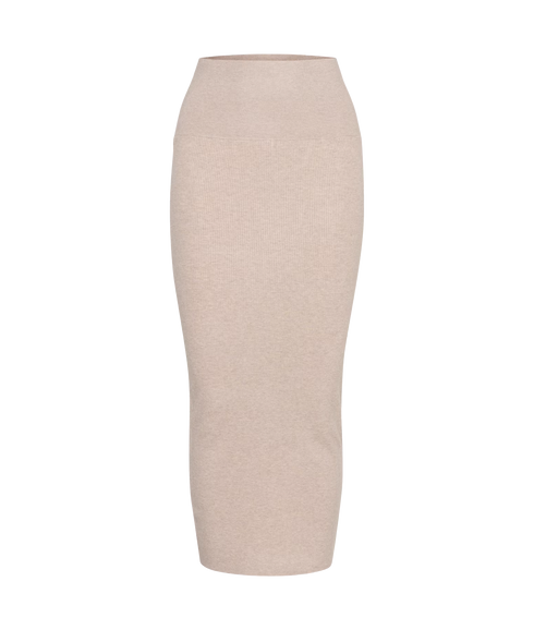 Udelia Rib Skirt - Beige