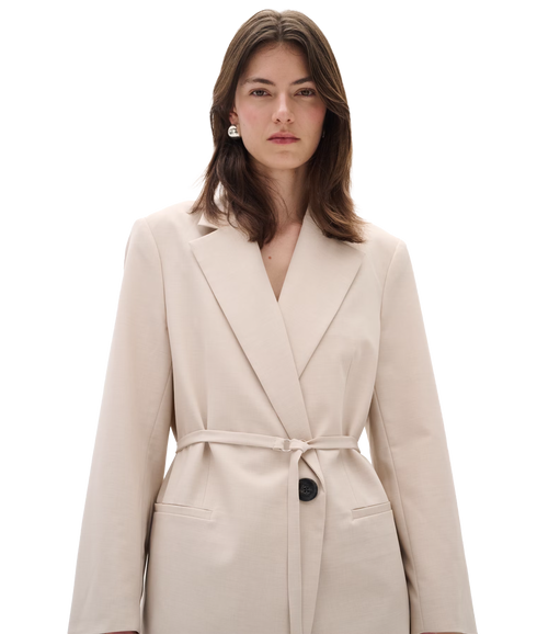Naxa Belt Blazer - Beige