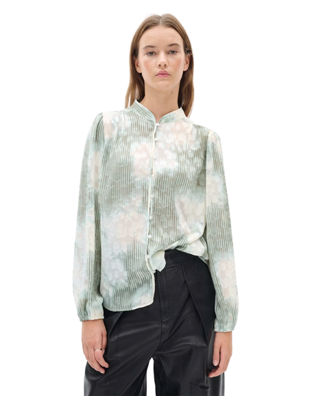 Cielle Shirt - Green Illuminating Florals