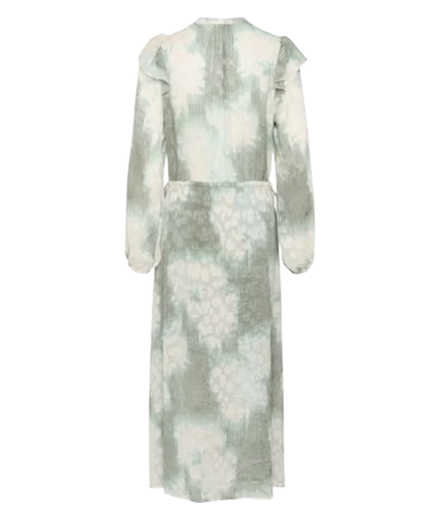 Cielle Long Dress - Green Illuminating Florals