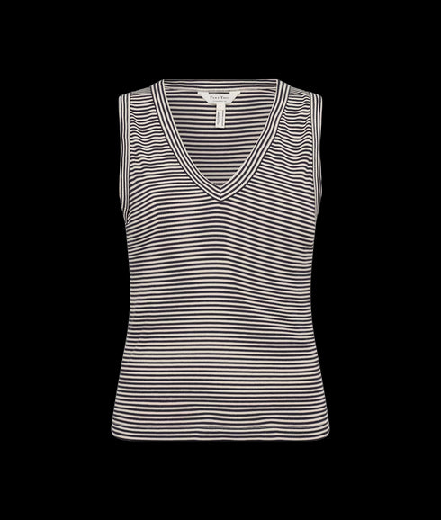 Nikkia Top - French Oak and Navy Stripe