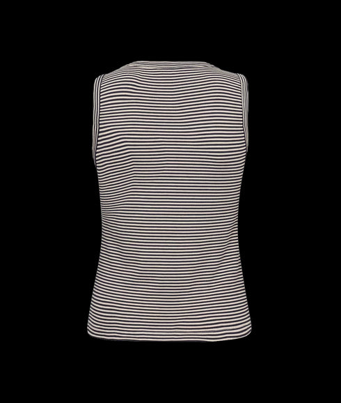 Nikkia Top - French Oak and Navy Stripe