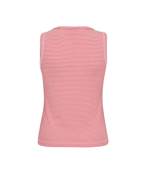 Nikkia Top - Red and White Stripe