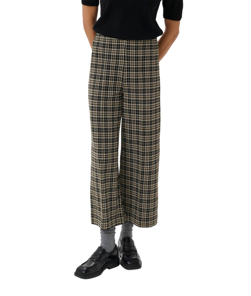 Ilisan Pants - Dark Navy Check
