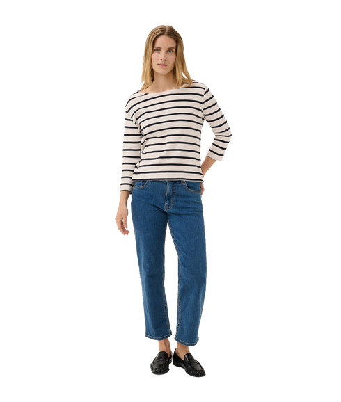 Nela Tee - Dark Navy Stripe