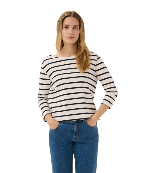Nela Tee - Dark Navy Stripe