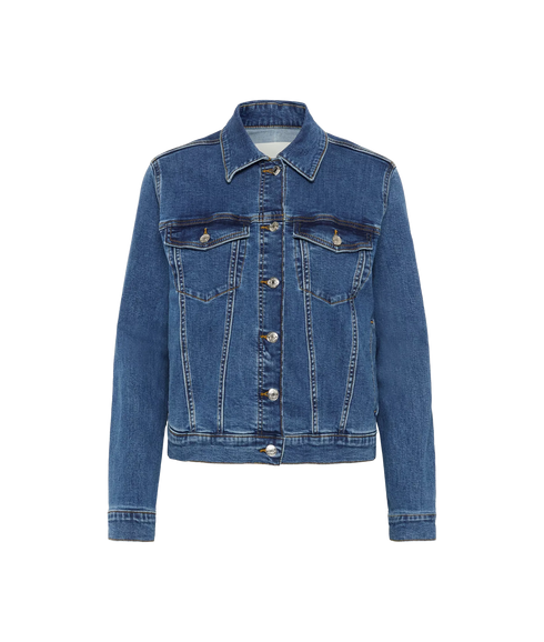 Nicholia Denim Jacket - Medium Dark Blue Denim