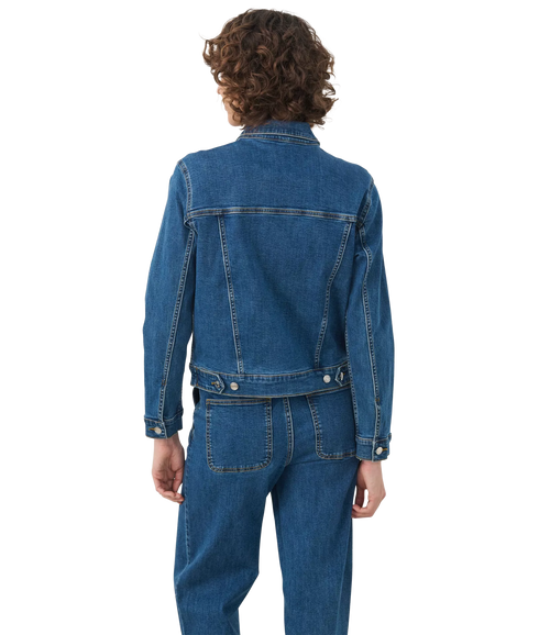 Nicholia Denim Jacket - Medium Dark Blue Denim