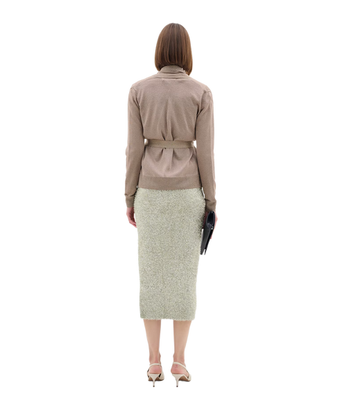 Thaniiw Short Cardigan - Dull Gold