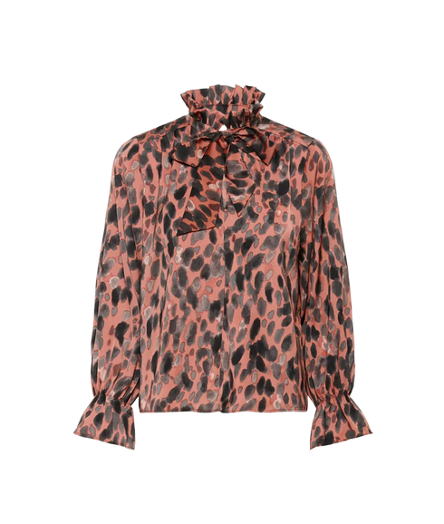 Gracie Printed Blouse - Rose Paint