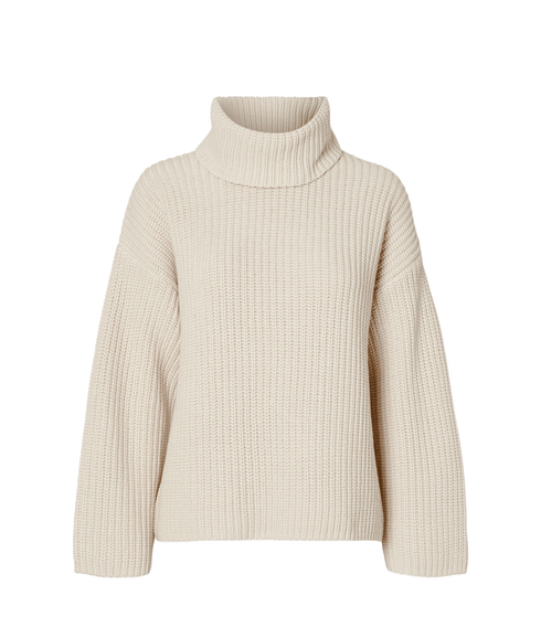 Oversized Chunky Knitted Jumper - Cream
