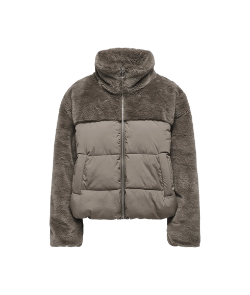 Wanja Fur Puffer Mix Jacket - Walnut