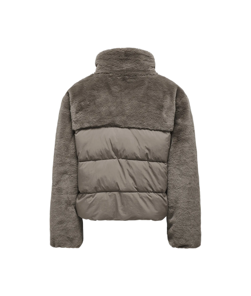 Wanja Fur Puffer Mix Jacket - Walnut