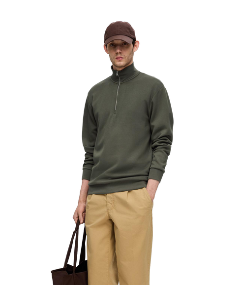 Emanuel Soft Zip Sweat - Green