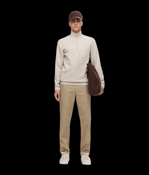 Half Zip Sweatshirt - Cream