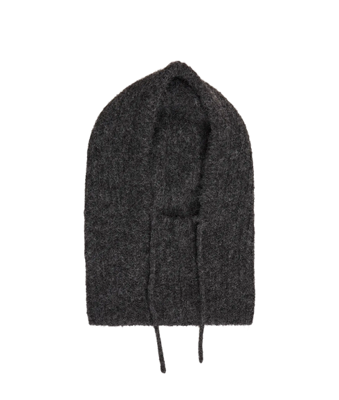 Milu Knit Balaclava Rep - Dark Grey Melange