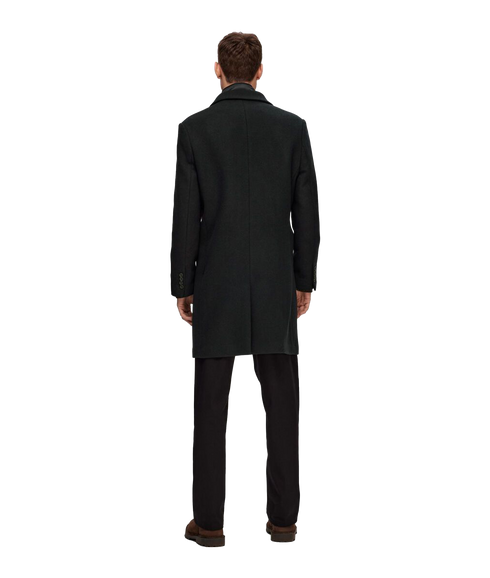Single Breasted 2-in-1 Coat - Black
