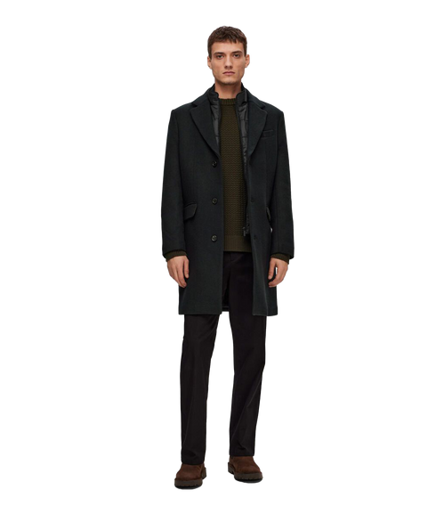 Single Breasted 2-in-1 Coat - Black