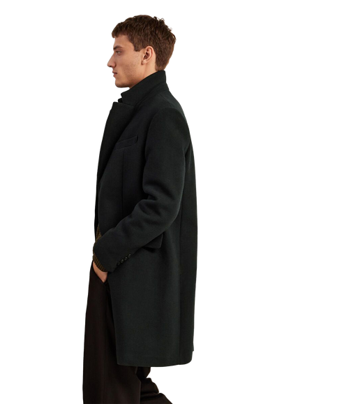 Single Breasted 2-in-1 Coat - Black