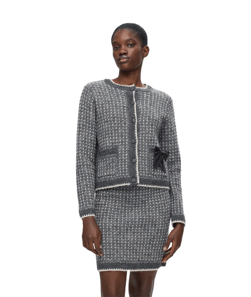 Long Sleeved Knitted Cardigan - Multi