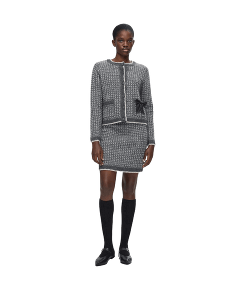 Long Sleeved Knitted Cardigan - Multi