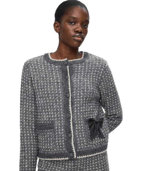 Long Sleeved Knitted Cardigan - Multi