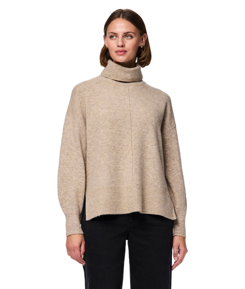 Malou LS Rollneck KnitBc - Grey