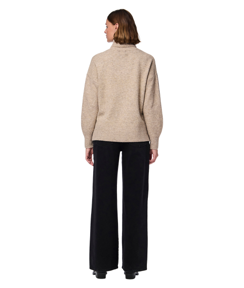 Malou LS Rollneck KnitBc - Grey