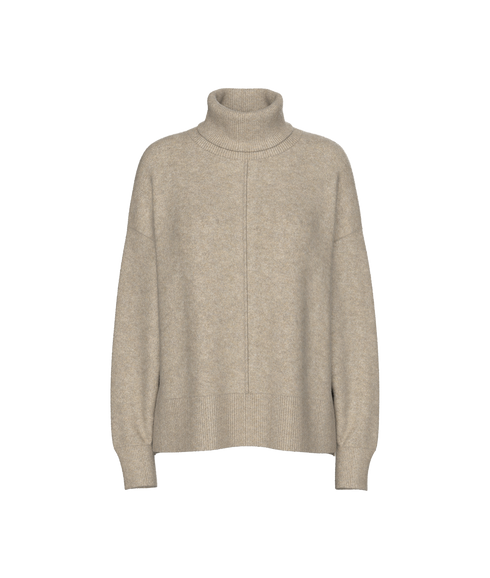 Malou LS Rollneck KnitBc - Grey