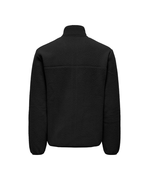 Emilio Reg Fullzip Highneck Swt Vd - Black
