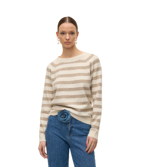 Doffy LS O-Neck Blouse - Grey