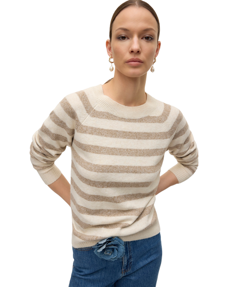 Doffy LS O-Neck Blouse - Grey