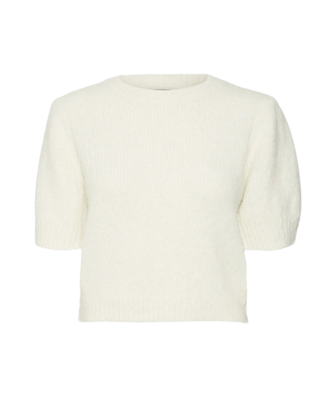 Novah Ss O-Neck Puff Pullover Ga - Birch