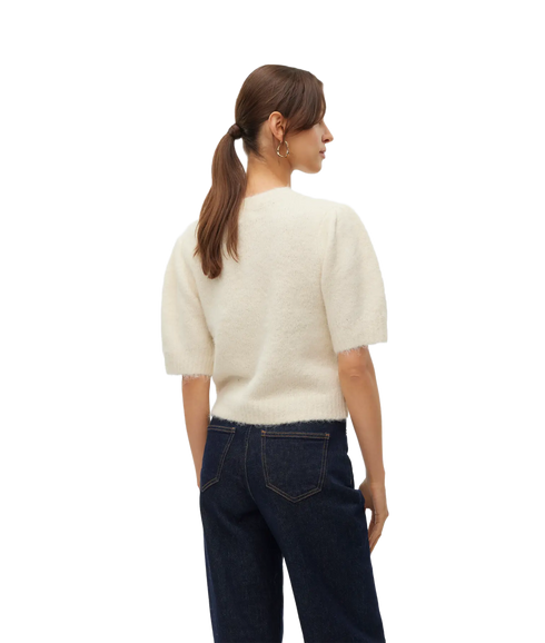 Novah Ss O-Neck Puff Pullover Ga - Birch
