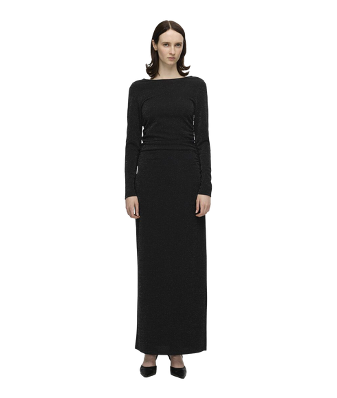 Reversible Glitter Maxi Dress - Black
