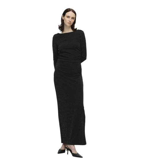 Reversible Glitter Maxi Dress - Black