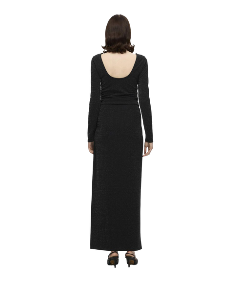 Reversible Glitter Maxi Dress - Black
