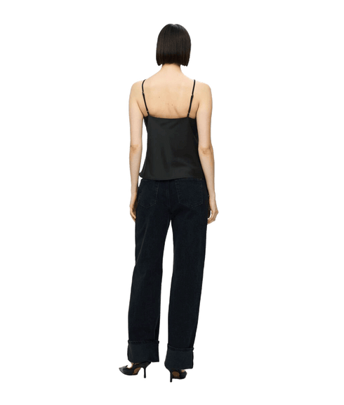 Lace Strap Top - Black