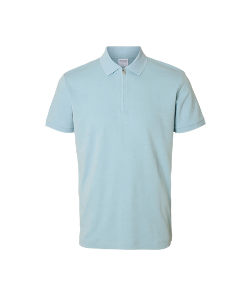 Fave Zip Polo - Winter Sky