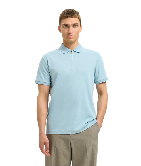 Fave Zip Polo - Winter Sky