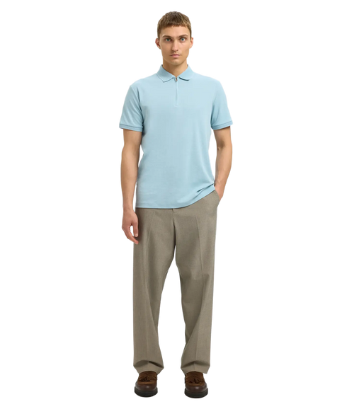 Fave Zip Polo - Winter Sky