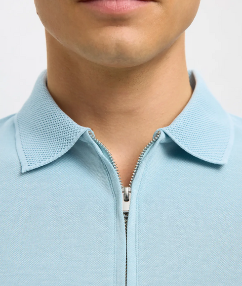 Fave Zip Polo - Winter Sky